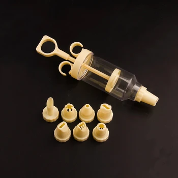 

Baking tool 8 mouth plastic device transparent decorating gun cake decorating gun set decorating