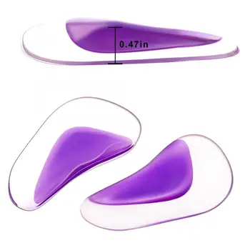 

Silicone Arch Support Insoles Arch Pad for Flat Foot Plantar Fasciitis High Arches Orthotic Purple arch support gel cushions