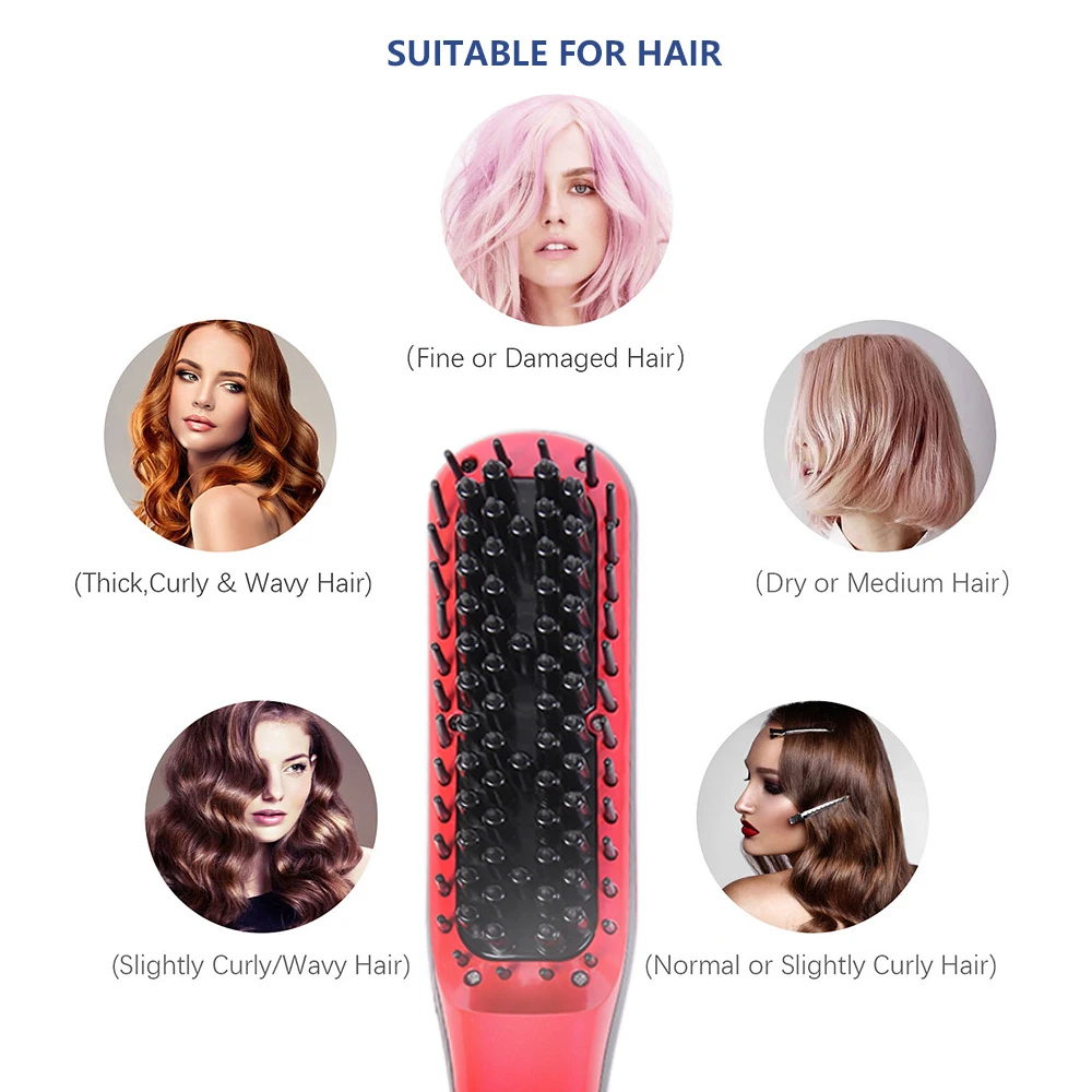 Щетка для волос выпрямитель для волос расческа для волос электрическая щетка расческа Утюги Расческа для прямых волос щетка нагревательные элементы контроль температуры