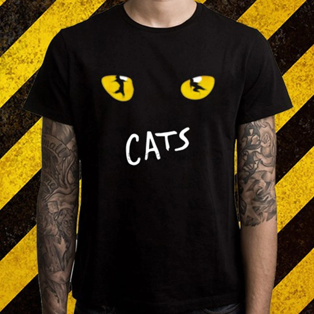 

New CATS Broadway Musical Show Logo Men& Black T-Shirt Size S To 2XL Men T Shirt Great Quality Funny Man Cotton