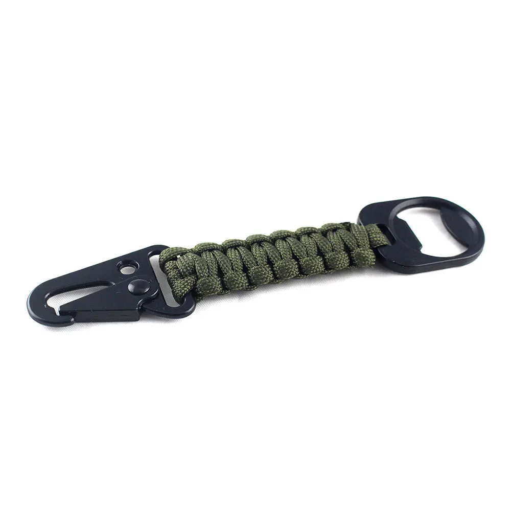 Military green Браслет для выживания открывалка для бутылок походный браслет для выживания 2 цвета мини-инструмент браслет «Кемпинг» Парашютная веревка пряжка - Цвет: Military green