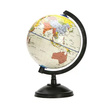 

20cm White World Map Globe With Swivel Stand Geography Educational Toy enhance knowledge of earth and geography