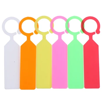 

50PCS Plastic Plants Tags Nursery Garden Ring Label Pot Marker Stake Hanging Tags Greenhouse Bonsai Collar Tags High Quality