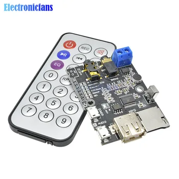 

Micro USB 5V MP3+WMA+WAV Decoder Board Module 2W Amplifier TF Card U Disk Audio AUX With IR Remote Controller