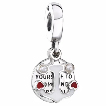 

New 925 Sterling Silver Bead Charm Anchor Yourself To Someone Special Pendant Beads Fit Bracelet Diy Jewelry
