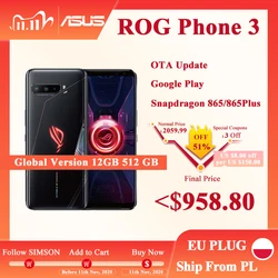 ASUS rog phone 3 глобальная версия ZS661KS 12 Гб Оперативная память 512 ГБ Встроенная память Snapdragon 865 + rog phone 2 Обновление 5G смартфон OTA multilanguages