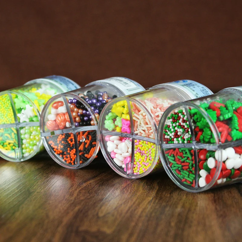 4 In 1 Mix Design Christmas Sprinkle Cake Decorating Tools Baking Bakery Pastry Tools Halloween Candy Sprinkles 85g Sugar Candy