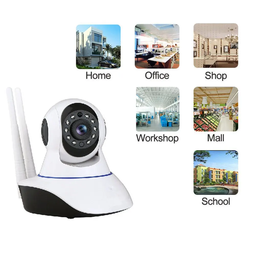 Tre-Antenna Macchina Fotografica Senza Fili del Ip di Wifi Della Macchina Fotografica 1080P Monitor