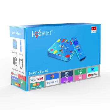 

2pcs/lot h96 mini h6 4GB 128GB Android 9.0 TV Box Allwinner H6 Quad Core 6K H.265 Wifi BTHD Youtube Set top box