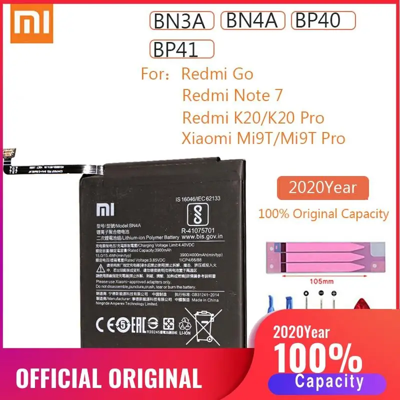 BN3A BN4A BP40 BP41 оригинальный Xiaomi Redmi K20 Pro / Mi9T запасная батарея для Xiomi Hongmi Go Note 7