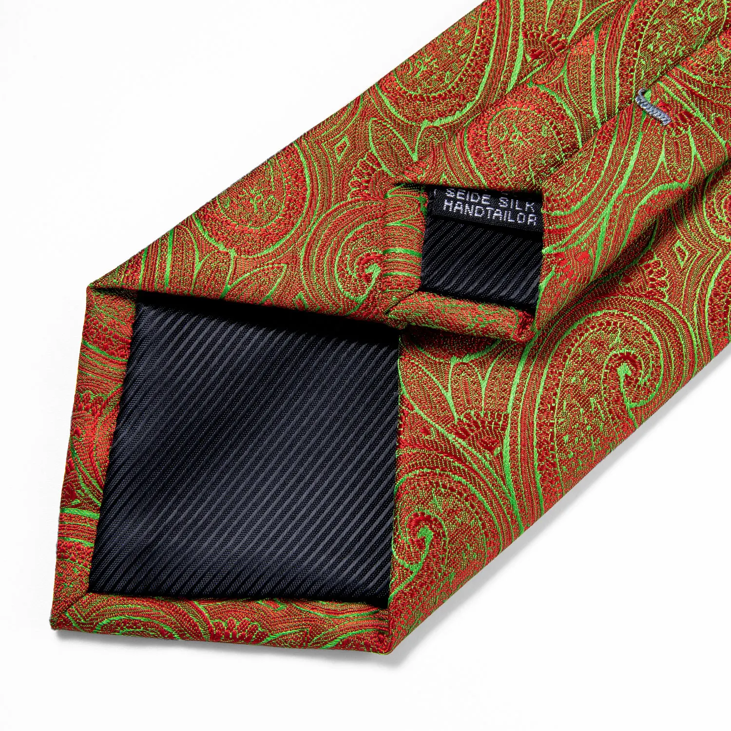 Мужской галстук Красный Зеленый Пейсли Шелковый Свадебный галстук для мужчин дибангу новый дизайнер Hanky запонки модные деловые вечерние