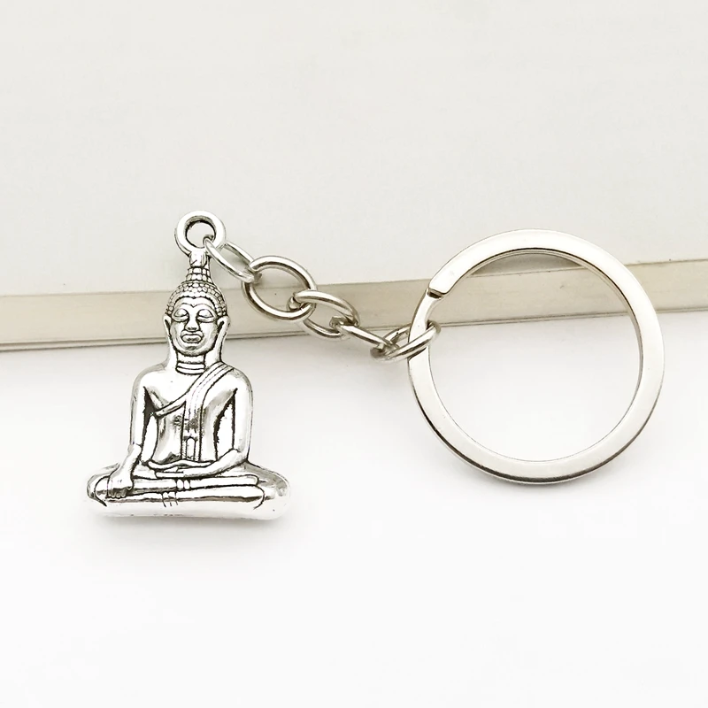 Vintage Indian Buddhist Sign Keychain Buddha Pendant Souvenir Keyring Jewelry Gift for Men | Украшения и аксессуары