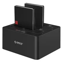 ORICO USB 3,0 для жесткого диска с интерфейсом SATA чехол Dual Bay внешний жесткий диск Док-станция для 2,5 3,5 HDD/SSD клон, Дубликатор Функция