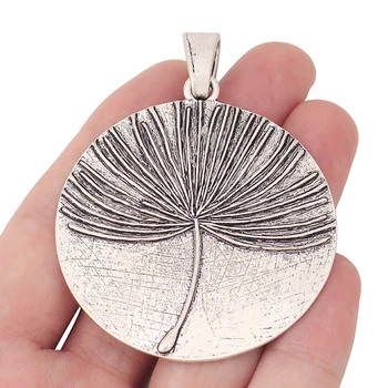 

5 x Tibetan Silver Large Dandelion Flower Round Charms Pendants Craft for Necklace Jewelry Making 72x54mm