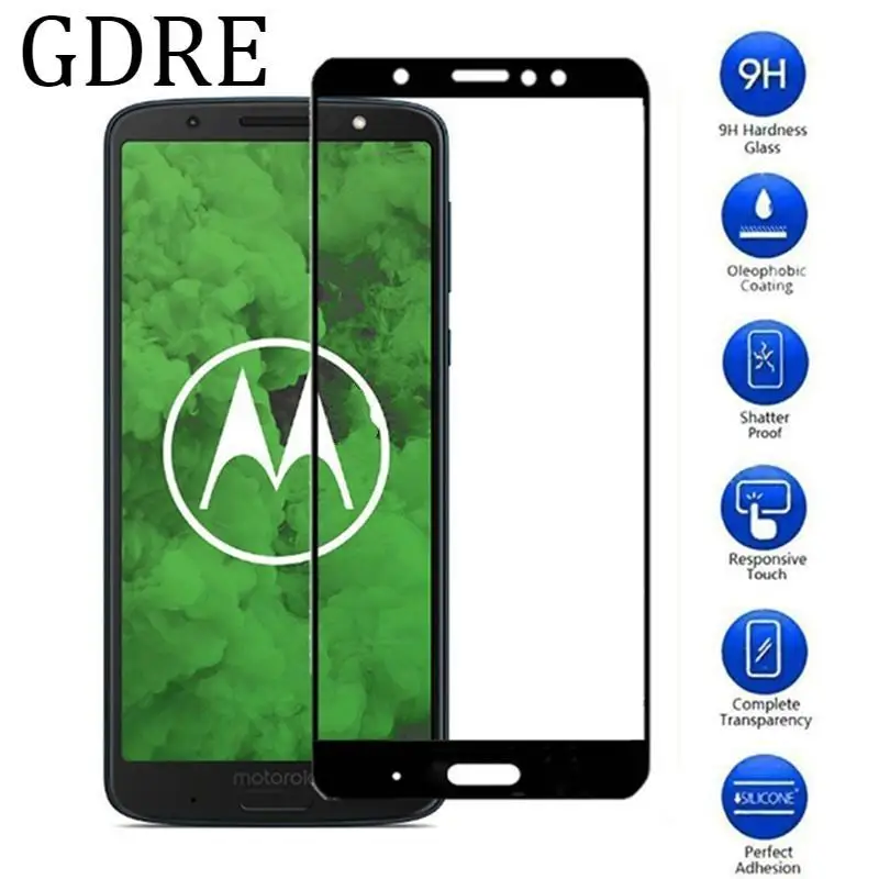 

Full Cover Tempered Glass Screen Protector For Motorola Moto One ZOOM P30 G7 Play E6S E6 Plus Protective Film For Moto P50 P40
