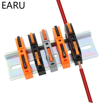 

10Pcs PCT-211 1Pin Din Rail Universal Quick Fast Compact Wire Cable Connector Conductor Terminal Block with Lever Replace UK2.5B