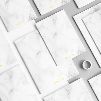 

A5 B5 Notebook Dotted, Grid, Blank Journal Marble Texture Soft Cover Diary Book Planner Dotted 36 Sheets Refills