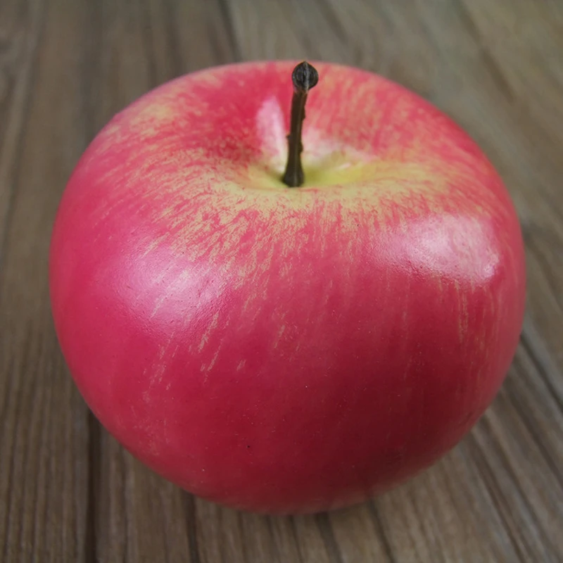 Artificial Fruit Simulation Apple Orange Lemon Peach Ornaments Craft Food Photography Props Fake Foam Fruits Home Decoration - Цвет: Pink Apple