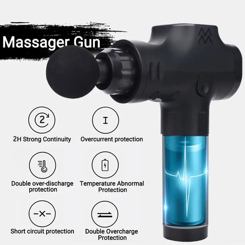 

Durable Low Back Pain Muscles Massage Body Muscles Percussive Massager Gun Yoga Sports Bodybuilding 2500mah 3 Files