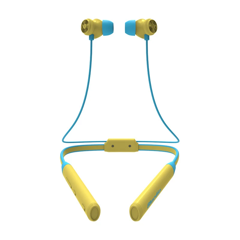 Bluedio TN2 Bluetooth наушники спортивные шеи-Висячие шумоподавление наушники с 3 парными наушниками fone de ouvido - Цвет: Синий