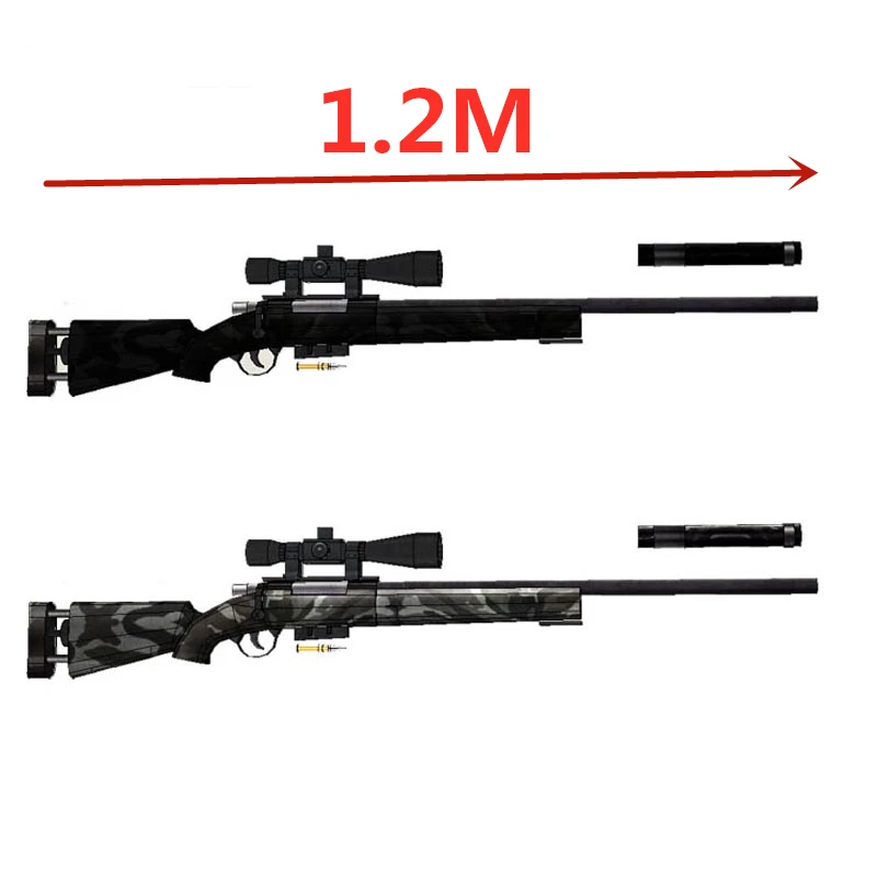 120cm M24 Sniper Rifle 1:1 3D Paper Model Weapon DIY Papercraft Toy For Cosplay Ornament Military model Equipment collection