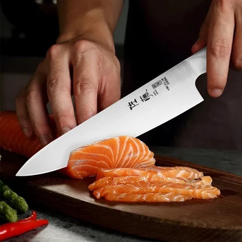 Sashimi nóż japoński nóż kuchenny oddzielny nóż nóż do masła nóż do owoców tasak do mięsa nóż do warzyw nóż Ryoji tanie i dobre opinie CN (pochodzenie) STAINLESS STEEL Ekologiczne Na stanie AE8-1117 CE UE Lfgb Noże do obierania