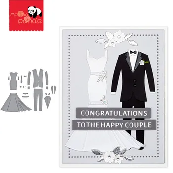 

Wedding dress Metal Cutting Dies and Stamps for DIY Scrapbooking Photo Album Decorative Embossing Paper Card Crafts Die Cut