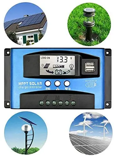 ¾籤 MPPT  Ʈѷ,  USB LCD ÷, ¾  г  ַ,  , 100A, 60A, 50A, 40A, 30A, 12V, 24V