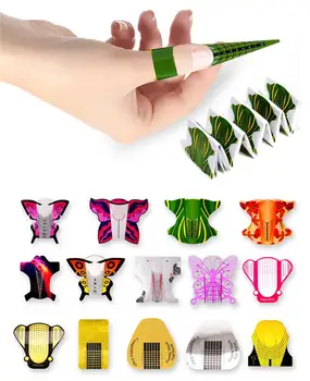 

100 Pcs / Set Of Phototherapy Nail Crystal Extension Paper Tray