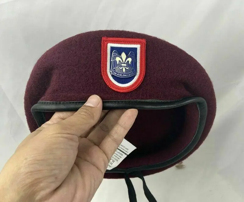 New US Army 82nd Airborne Division Maroon Beret Special Forces Group Red Wool Military Hat Cap | Аксессуары для одежды