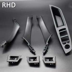 Image 1 - 7PCS Right Hand Drive RHD For BMW 5 series F10 F11 520 525 Wine Car Interior Door Handle Inner Panel Pull Trim Cover Armrest