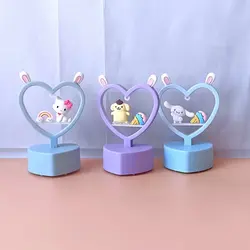Decoración Kawaii de mesita de noche hecha a mano, decoración de mesa pequeña decorada, lámpara de perro Yugui, juguete luminoso que brilla en la oscuridad, regalo