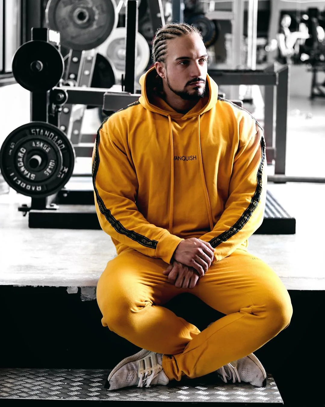 Мускул д-р Европа и Америка Brothers стиль популярный бренд гимнастические брюки для мужчин с капюшоном спортивный свитер комплект из двух предметов