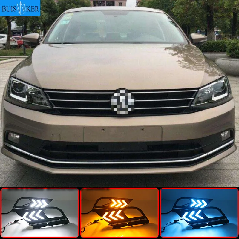 

Противотуманная фара для Volkswagen VW Jetta Sagitar MK6 2015-2018 Тюнинг автомобилей дальнего света светодиодный DRL Дневной светильник