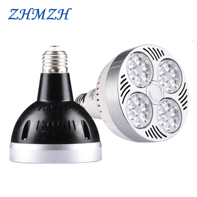 Par30 LED Lamp 220V E27 35W Ultra Bright LED Light Bulb Lampara Built-in Fan Cooling for Track Lighting Downlight Spotlight