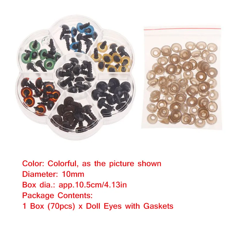150 шт 0,5-12 мм пластиковые защитные глаза для медвежьей куклы, куклы, плюшевые животные, ремесло, DIY аксессуары с шайбами QX2D - Цвет: 3