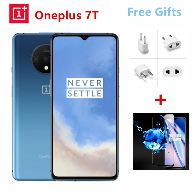 

Global Rom OnePlus 7T 8GB 128GB Smartphone Snapdragon 855 Plus Octa Core 90Hz AMOLED Screen 48MP Triple Cameras UFS 3.0 NFC