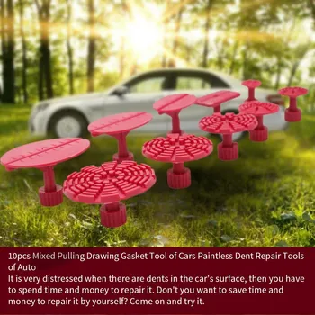 

10pcs Rose Red Mixed Pulling Drawing Gasket Tool of Cars Paintless Dent Repair Tools of Auto