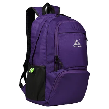 

Men Women Waterproof Lightweight Foldable Backpack Double Zipper Sports Hiking Large Capacity Casual 30L Gym Outdoor Travel