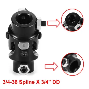 

Black 3/4-36 Spline X 3/4" DD BLACK Steering U Joint Coupler For Mustang II Rod Steering Rack Power Rack NEW SI-AT45014
