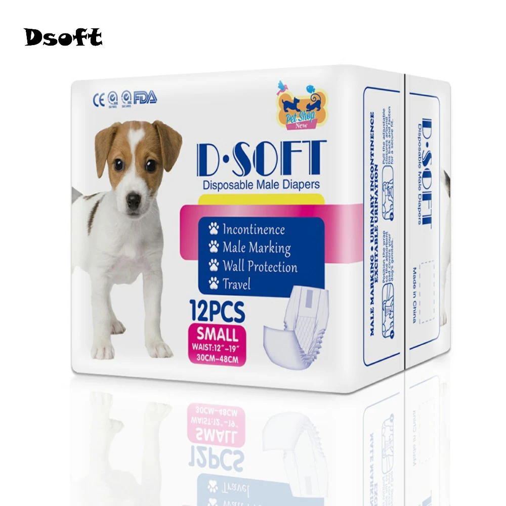 

Pet Dog Diapers Disposable Male Dog Diapers New Super Absorbent Diapers for Dogs and Cats Dog Diapers Male Wraps Sanitary Pants
