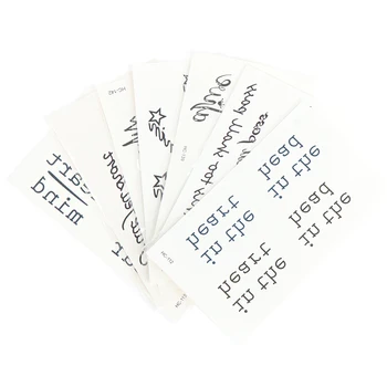 

10pcs Temporary English Word Tattoo Stickers Black Letters Body Art Tattoos Sticker Waterproof For Temporary Tattoos