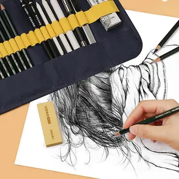 

27pcs/Set Art Set Professional Art Drawing Sketching Tools School Paint Paper Set Charcoal Supply Fabric Eraser Bag Pencil M8H6