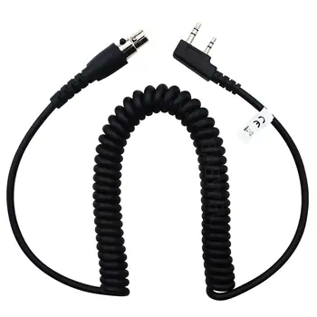 

20pcs 2Pin to 5Pin Coil Cord Cable for Kenwood/HYT/Baofeng/Relm Two Way Radio Headsets
