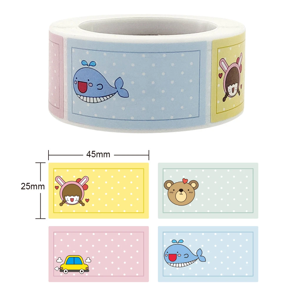 250Pcs Package Stationery Label White Label Write Name Sticker Blank Sticker Child Stationery