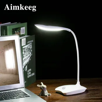 

14 LED USB table lamp Touch Sensor Reading Study Lamp Rechargeable Dimmable Eye-Caring Desk Lamp 3 Mode White light for Bedroom