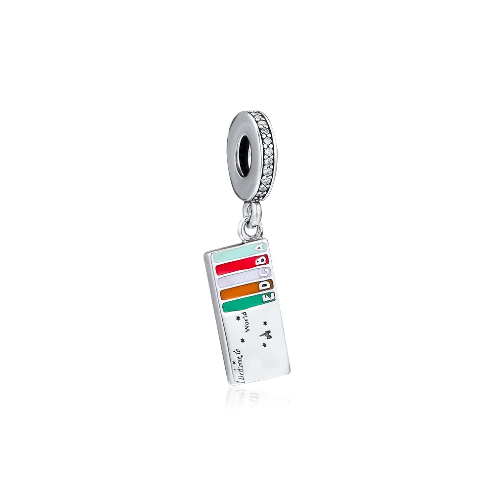 Розовый CKK My Favorite Chick Charms 925 Fit Pandora Браслеты из стерлингового серебра Шарм бусины для бусина для изготовления украшений Bijoux - Цвет: Розовый
