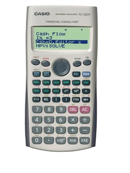 

Casio FC-100V's Grey financial calculator pocket