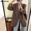 BGTEEVER Chic Loose Light Green Women Blazer Summer One Button Female Suit Jacket Full Sleeve Outwear blaser femme 2022 ► Photo 2/6