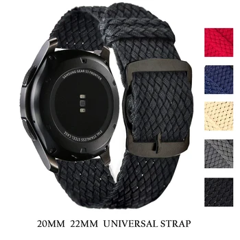 

Nylon Geweven Horloge Band Kleurrijke Vervanging Gesp Voor Samsung Gear S3 voor Xiaomi Huami Amazfit Tempo Armband 20 mm 22mm